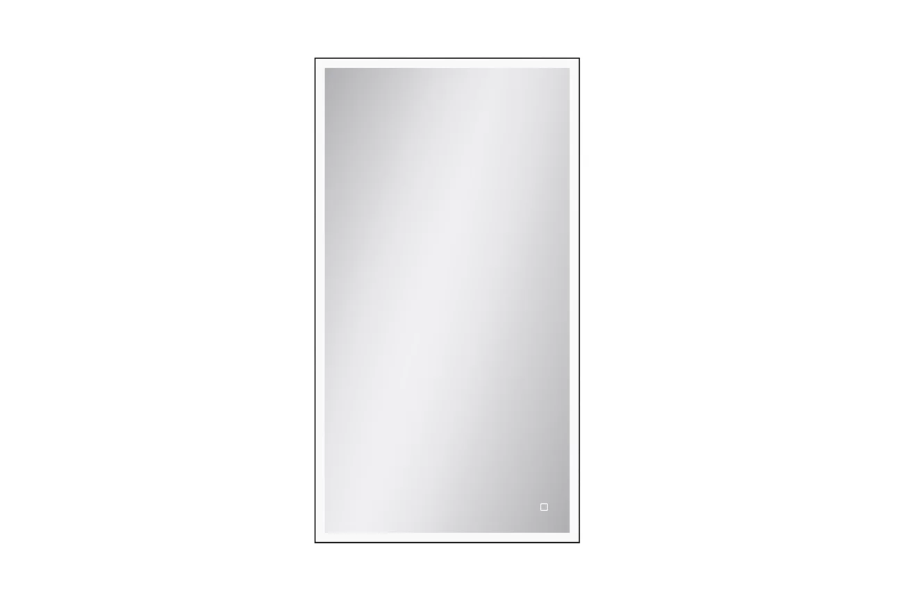 Приобрести continent зеркало с подсветкой solid black 60х110 см, черное