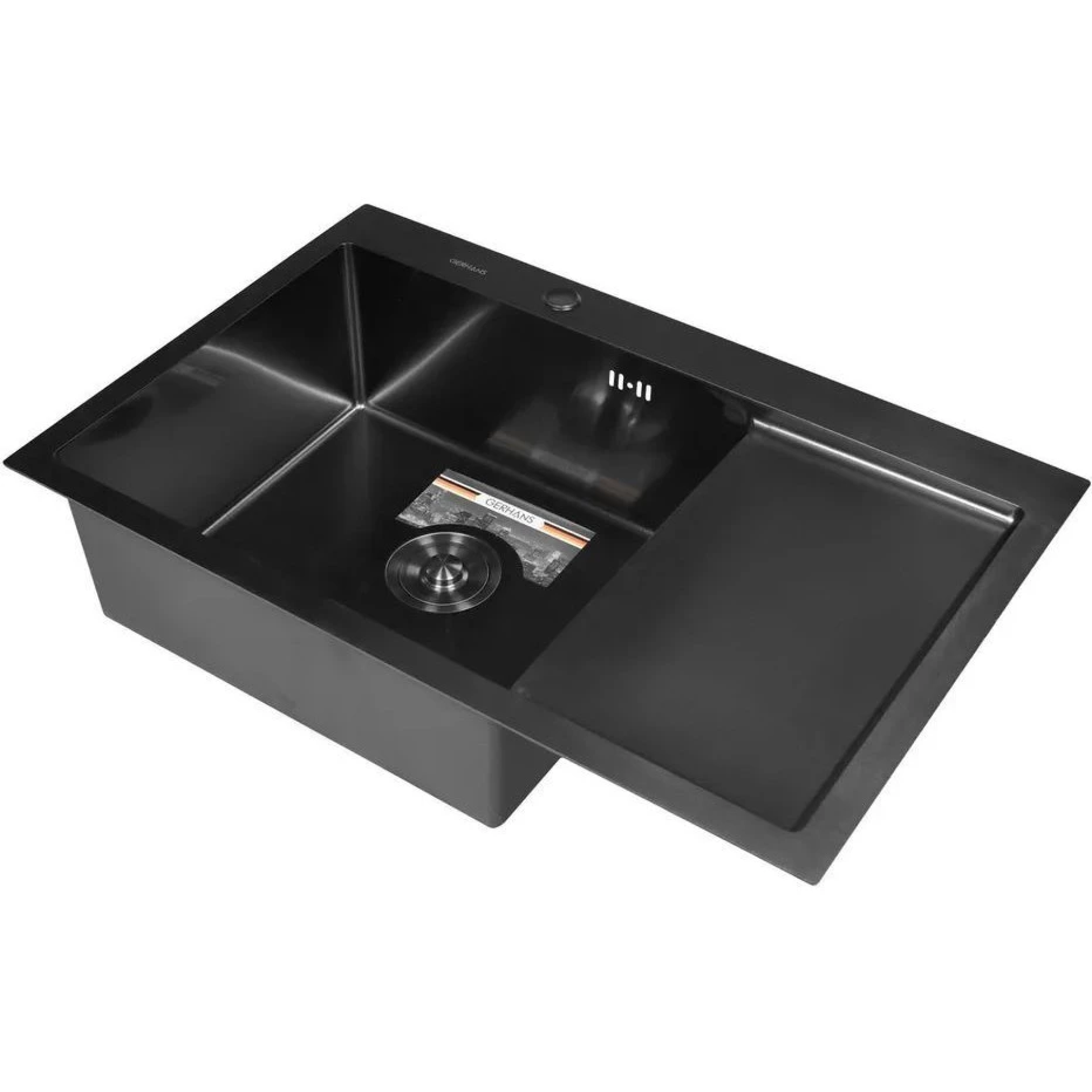 Приобрести gerhans кухонная мойка 78х51 см, левосторонняя, графит
