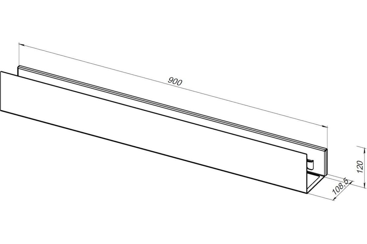 Приобрести aquanet полка магнум 90x12 см черная матовая, с крючками 00302222