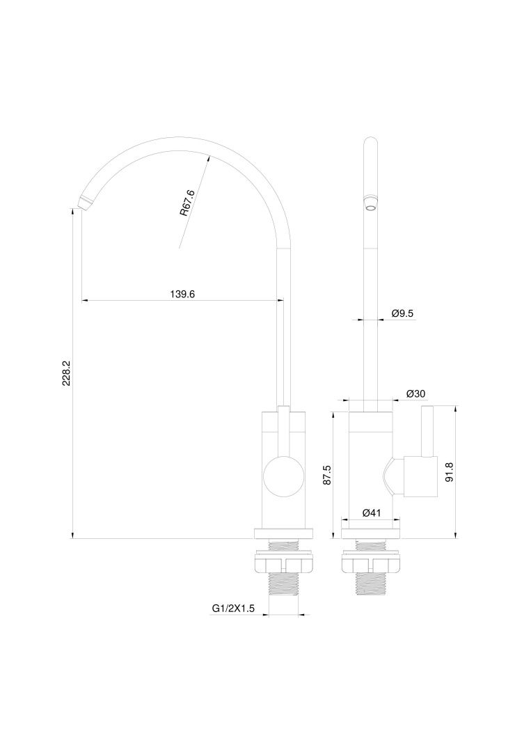 Приобрести смеситель для фильтрованной воды wonzon & woghand, брашированное золото (ww-ae4587-bg)