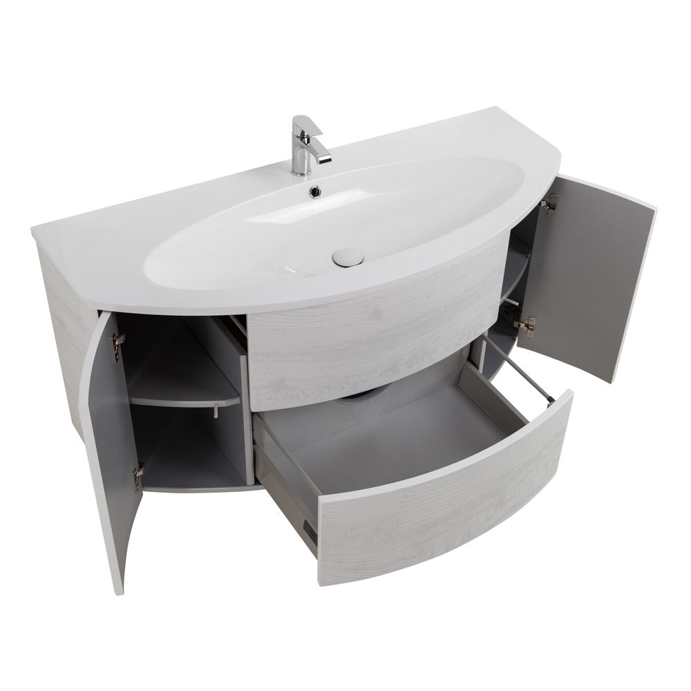 Приобрести cezares тумба подвесная с раковиной eden 121 см frassino bianco, светло серая 54418