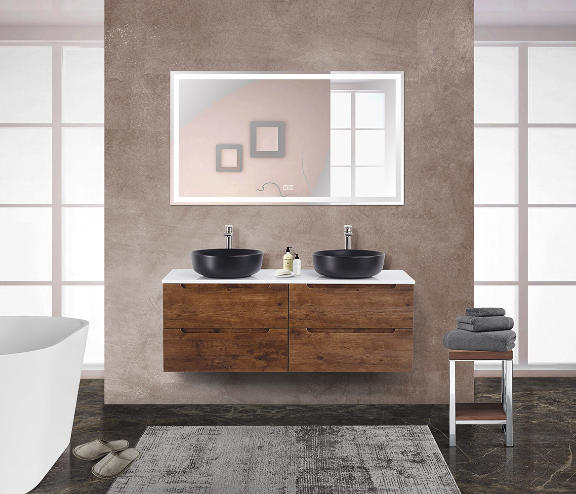 Приобрести belbagno тумба со столешницей etna 140 см, подвесная rovere moro