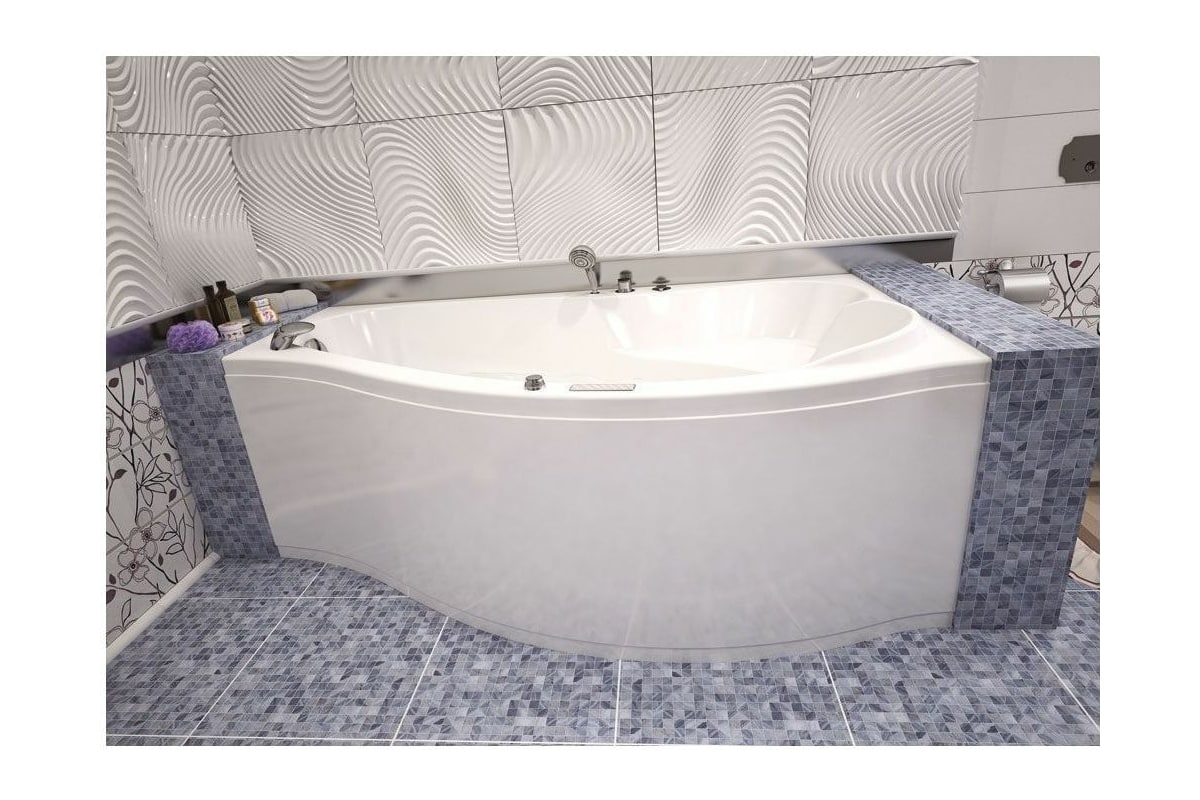 Приобрести aquanet акриловая ванна palma 170x90 см, белая, правая