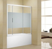 Aquanet Шторка для ванны Practic 175 см , прозрачное стекло/шелкография AE10-B-175H150U-CP