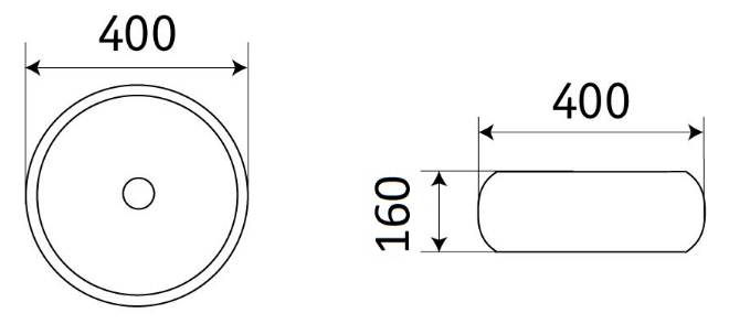 Приобрести раковина накладная ceramalux 40 см nc 78217