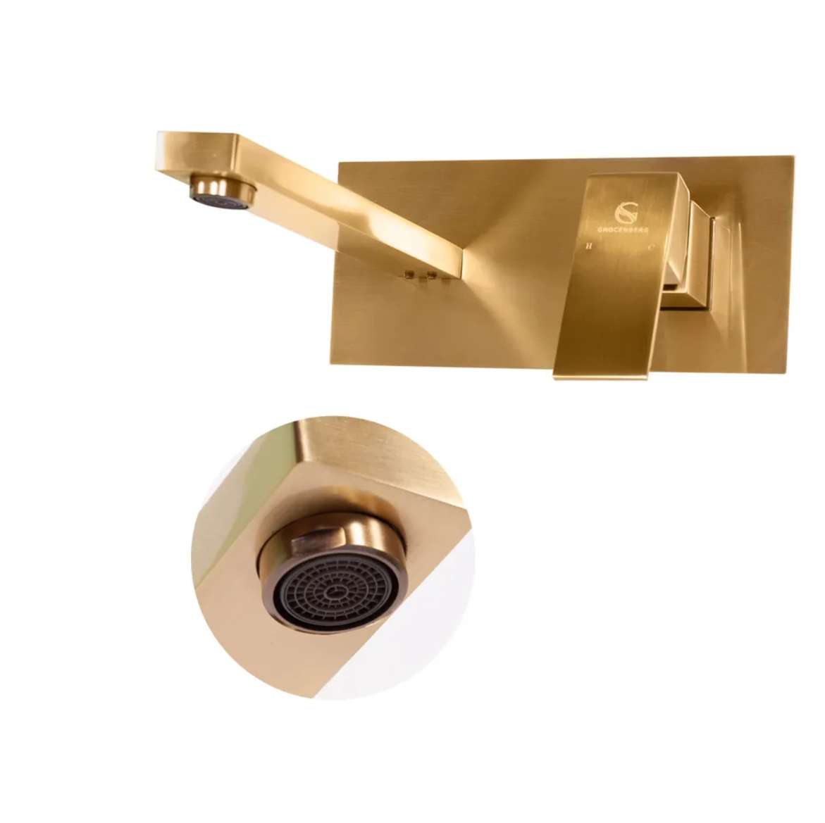 Приобрести grocenberg встраиваемый смеситель для раковины, бронза gb588br