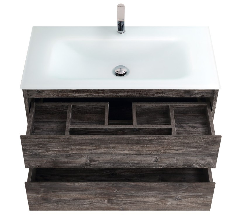 Приобрести тумба подвесная с раковиной belbagno kraft-1000-2c-so-pp 100 см, pino pasadena