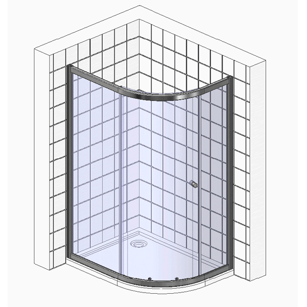 Приобрести ограждение душевое bas galaxy r-100-c-ch 100х100 см
