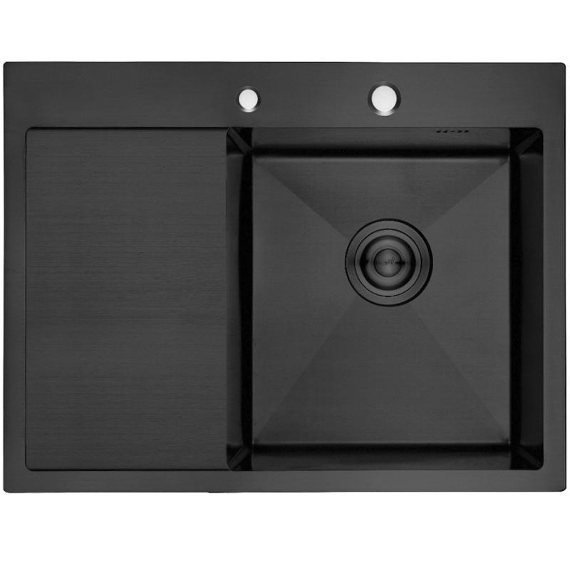 Приобрести gerhans кухонная мойка 58х48 см, правосторонняя, графит