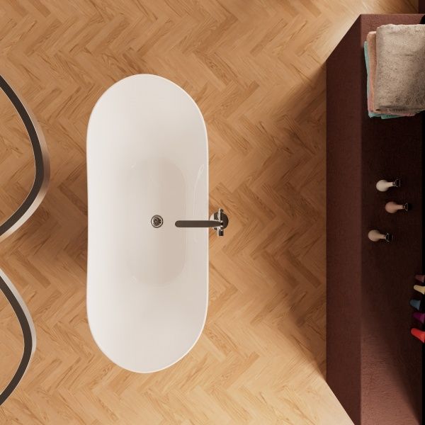 Приобрести frank акриловая ванна f6107 white,170х75 см, отдельностоящая