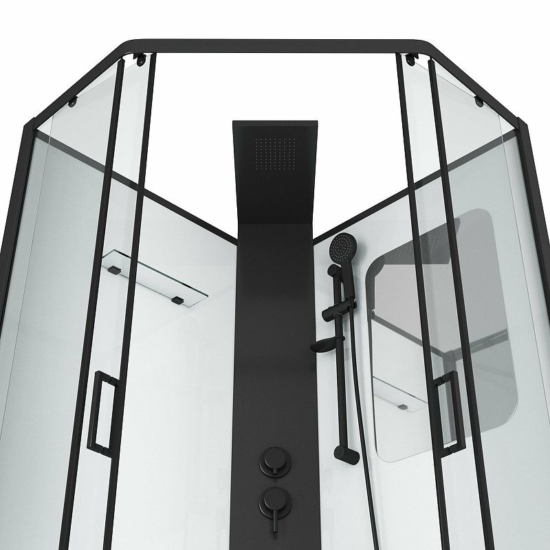 Приобрести grossman душевая кабина elegans 100х100 см, пентагональная, черная матовая gr250d