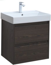 Aquanet Тумба с раковиной Nova Lite 60 см, дуб черный (2 ящика)