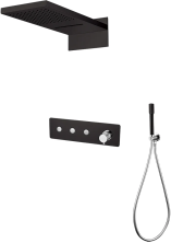 Boheme Душевая система Fusion, встраиваемая, черная\хром 130-BCR