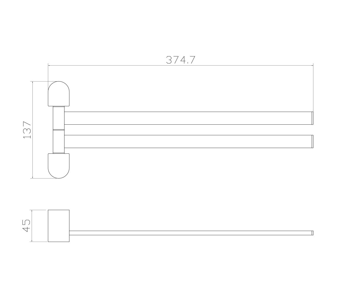 Приобрести полотенцедержатель поворотный wonzon & woghand carbon, черный (ww-7731)