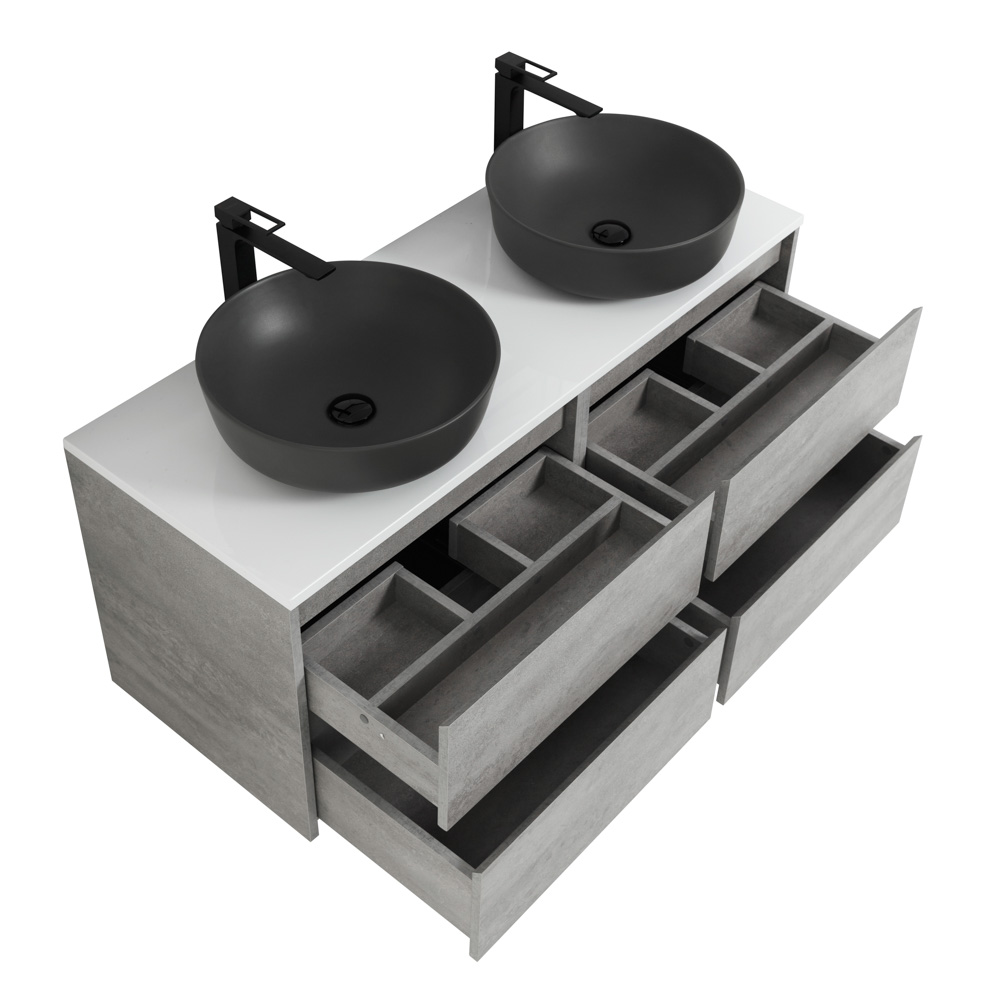 Приобрести belbagno тумба со столешницей kraft 120 см, подвеснаяcemento grigio