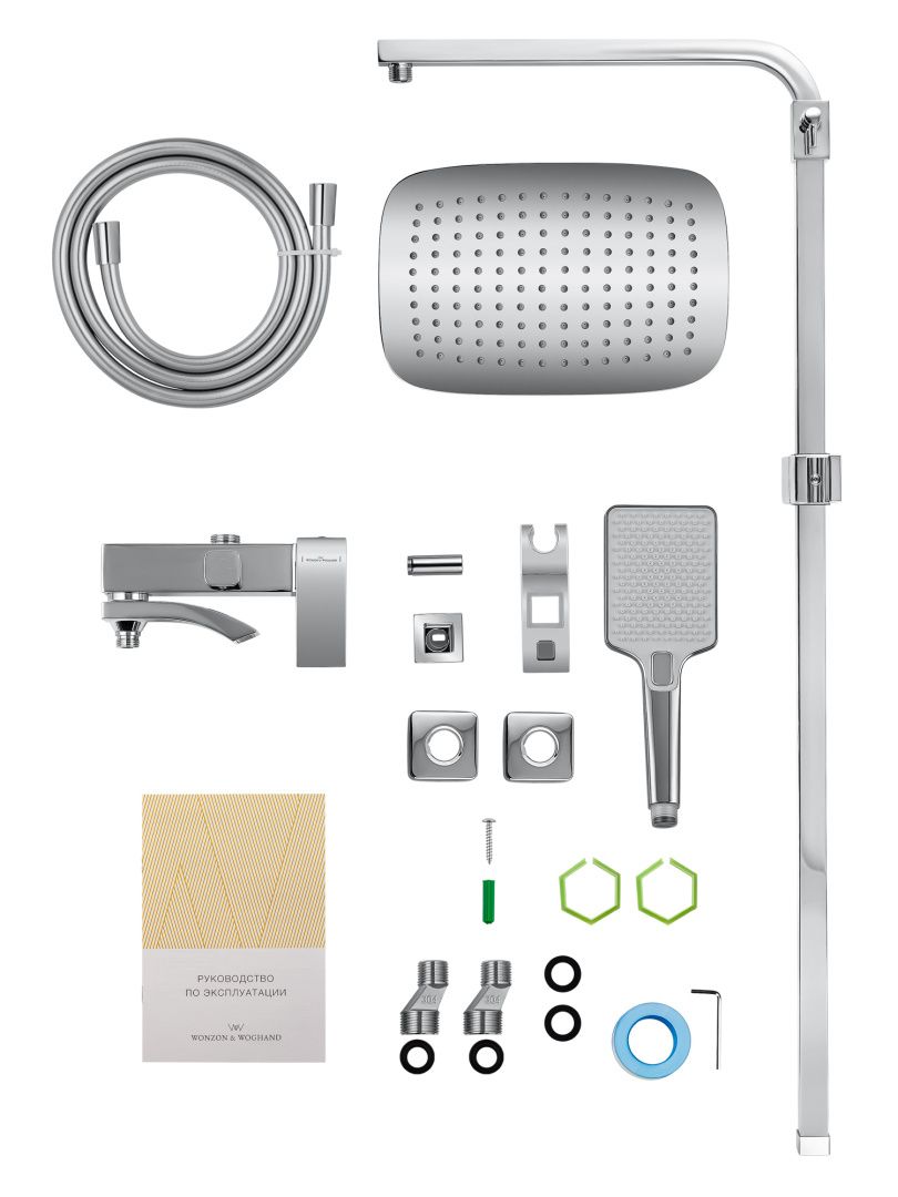 Приобрести душевая система wonzon & woghand fit, хром (ww-88739009-cr)