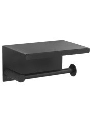 Boheme Держатель для туалетной бумаги с крышкой Uno Black 10971-B