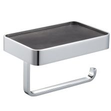 Держатель для туалетной бумаги с полкой WONZON & WOGHAND, Хром (WW-9536)