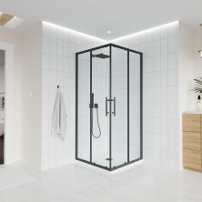 Veconi Душевое ограждение Evo 90х90 см, черное матовое, прозрачное E3-B-9090-01-C9