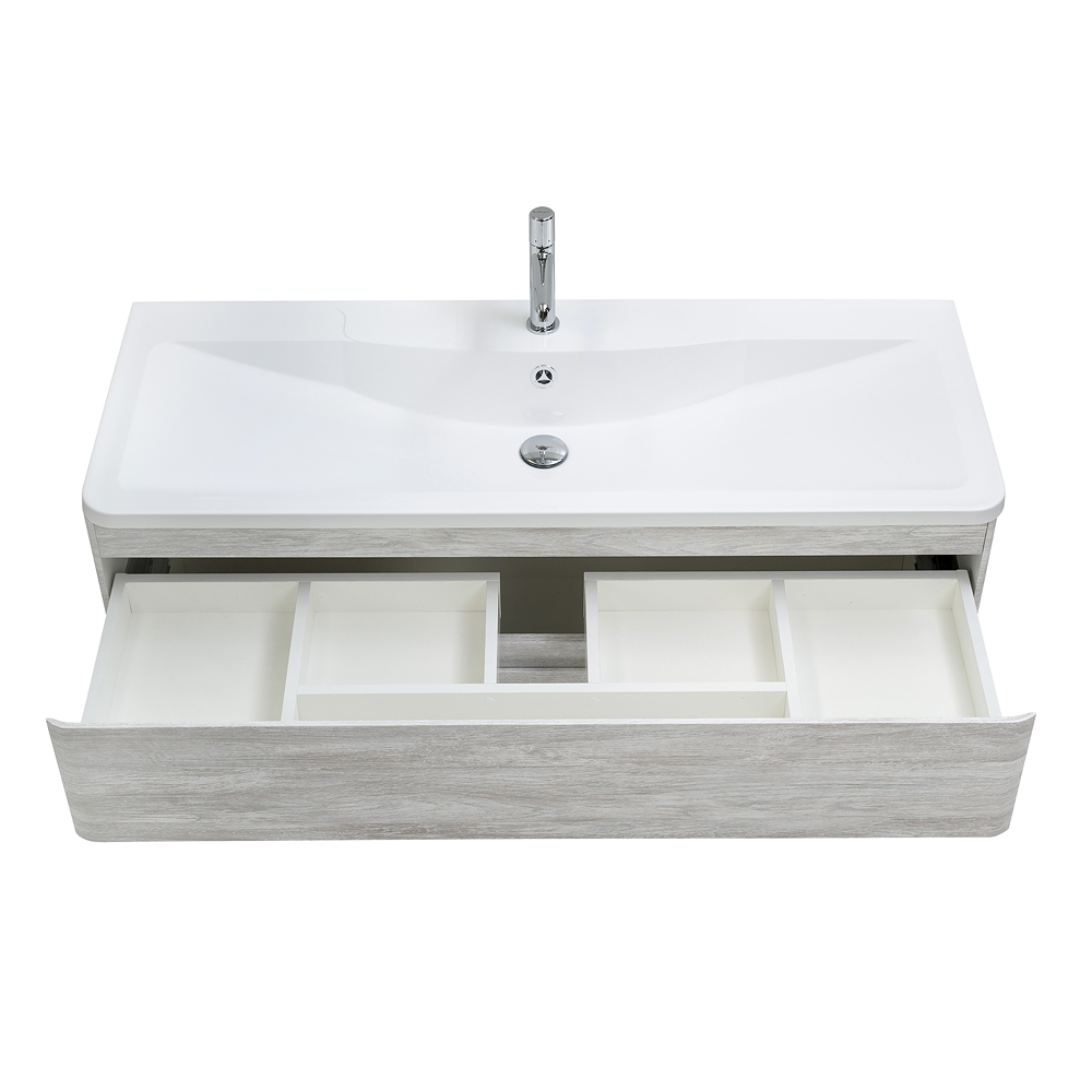 Приобрести belbagno тумба с раковиной albano 120 см, подвесная rovere vintage bianco, белая раковина