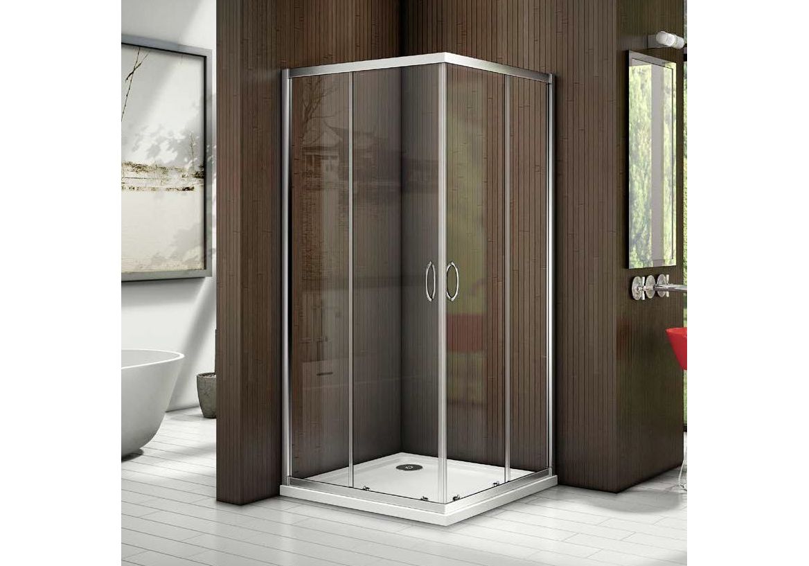 Приобрести ограждение душевое bas infinity cr-100-c-ch 100х100 см