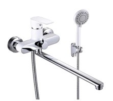 Смеситель для ванны ViEiR Autunno с ручным душем, белый\хром V263541F