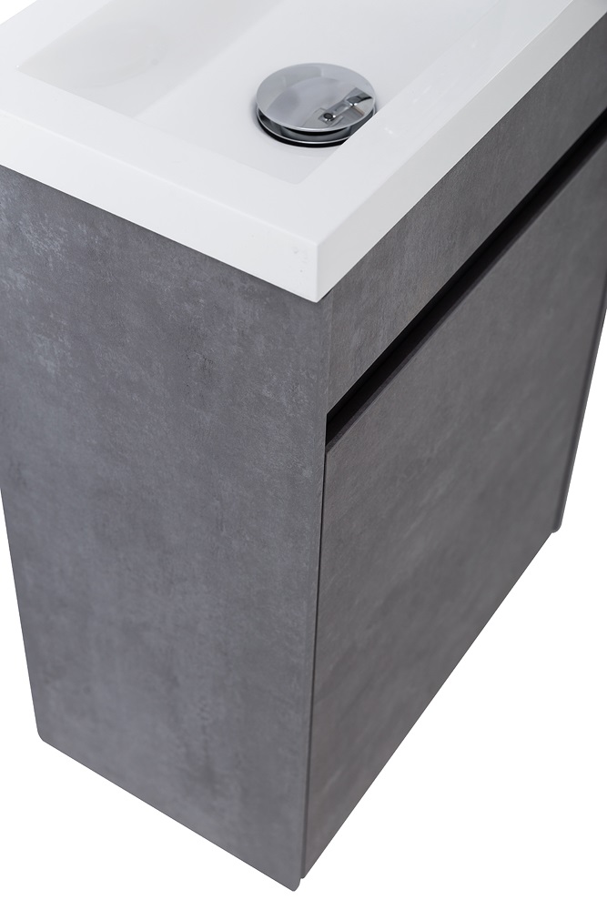 Приобрести belbagno тумба с раковиной pietra mini 40 см, подвесная с дверью 40-l stucco cemento, белая раковина