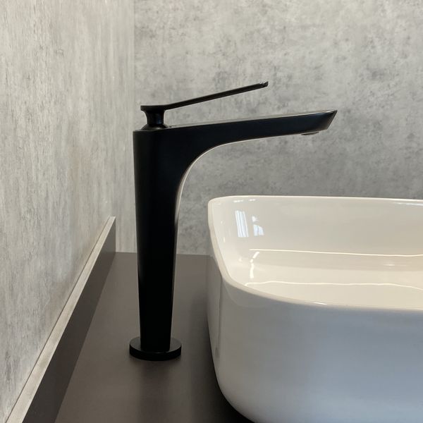 Приобрести comforty высокий смеситель для раковины 28 см, черный матовый, fc088b-cmt