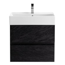 Cezares Тумба с раковиной Molveno 46-60-2C-SO-NR 60 см, Nero, подвесная , черная