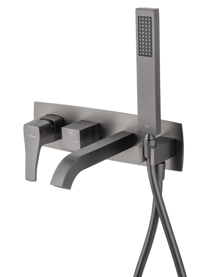 Приобрести смеситель для ванны встраиваемый wonzon & woghand flex, темный графит (ww-88889072-bgm)