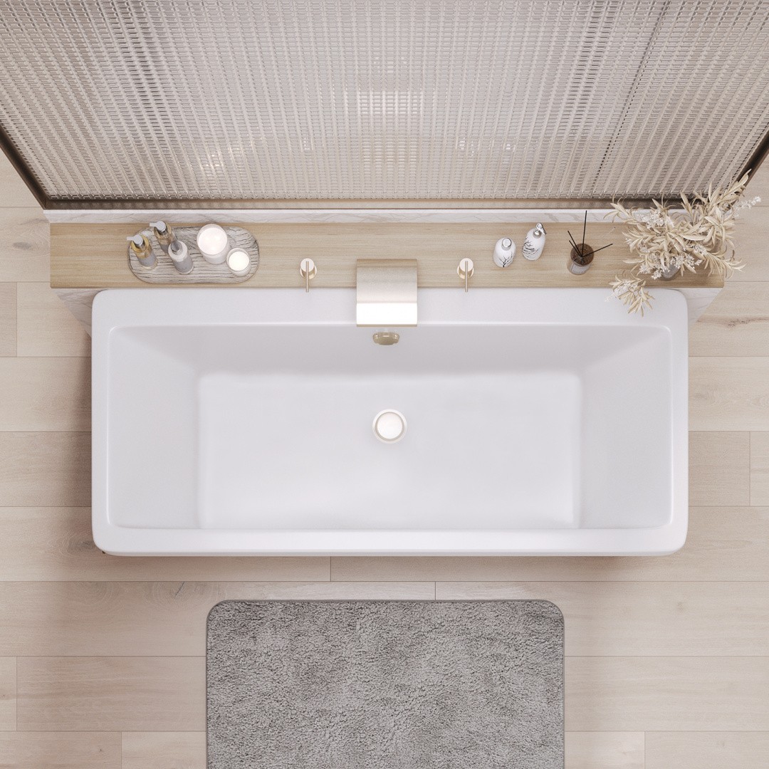 Приобрести aqua de marco отдельностоящая ванна crete 178x79см, белая\бронза 1180wbkri