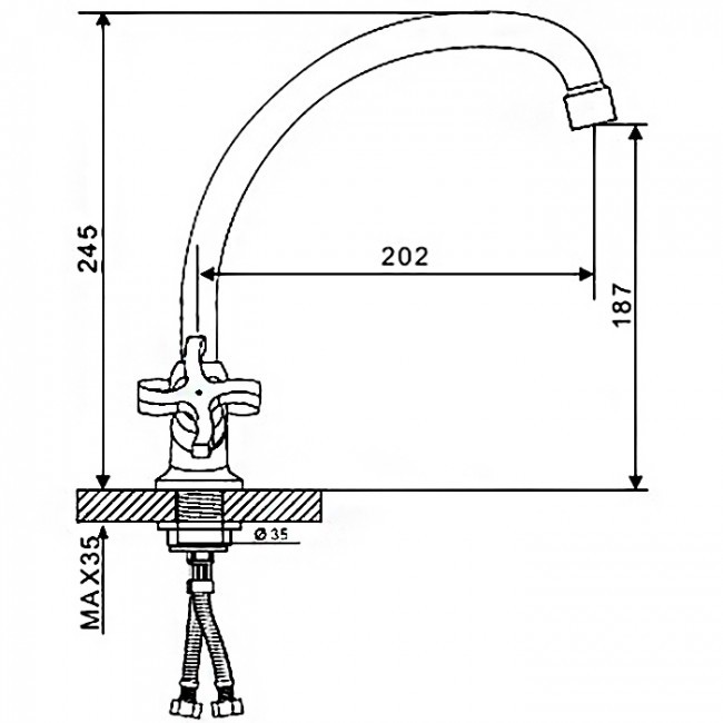 Приобрести gappo смеситель для кухни g4043 с высоким изливом, хром 86602