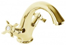 CEZARES Смеситель для раковины LORD с донным клапаном, золото LORD-LS1-03/24