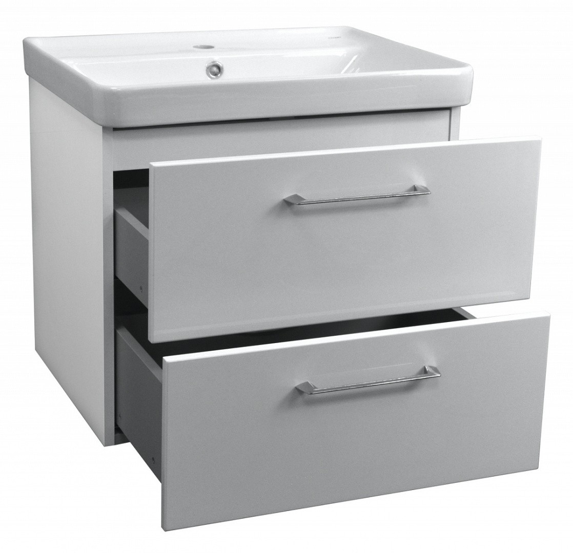 Приобрести azario тумба подвесная с раковиной ника 60х56см. белая, cs00080143