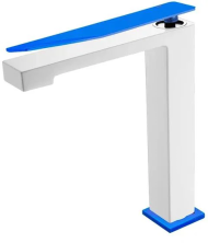 Boheme Смеситель для раковины Q, высокий, белый\синий 142-WUW.2