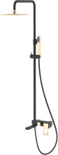Boheme Душевая система Q, черная\золото 148-BG