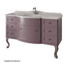 Caprigo Тумба с раковиной IMPERIO 140 см, коричневая, эмаль