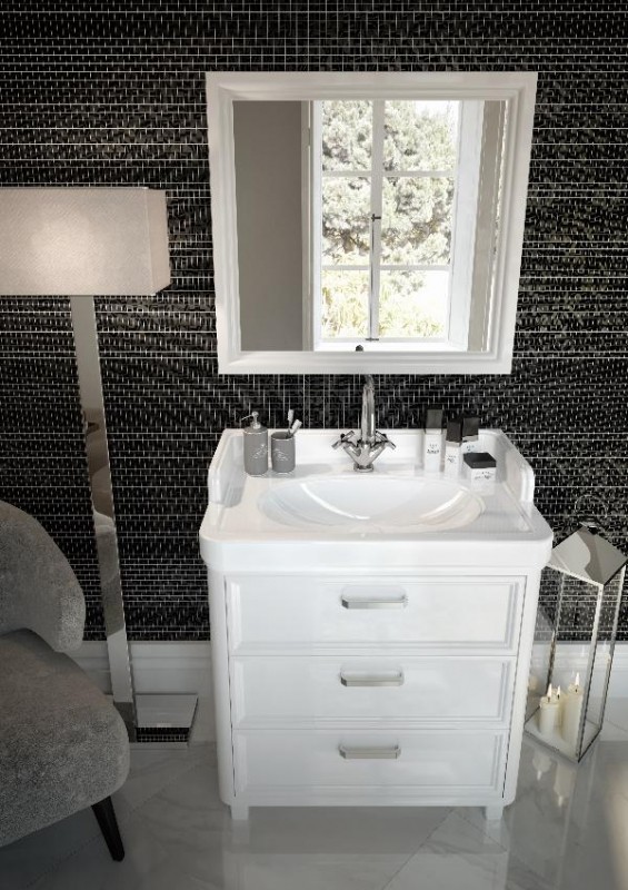 Приобрести зеркало kerama marazzi pompei 80 см, белый, po.mi.80\wht