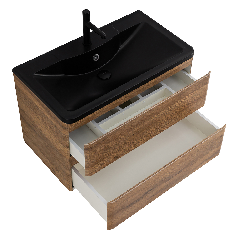 Приобрести belbagno тумба с раковиной albano 100 см, подвесная rovere rustico, чёрная раковина