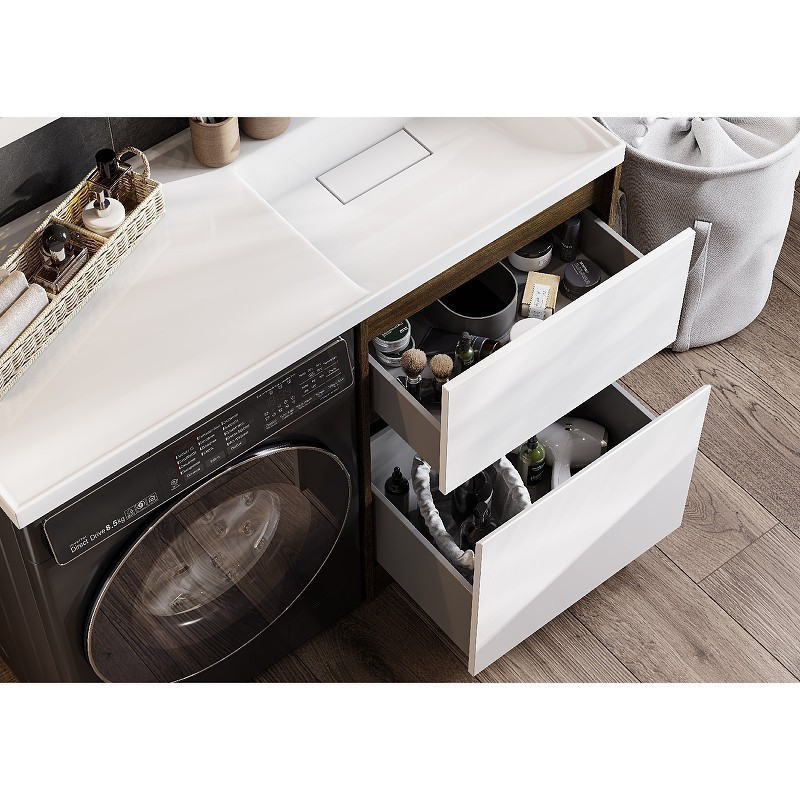 Приобрести тумба напольная с раковиной-столешницей акватон лондри 120 r/l, дуб рустикальный