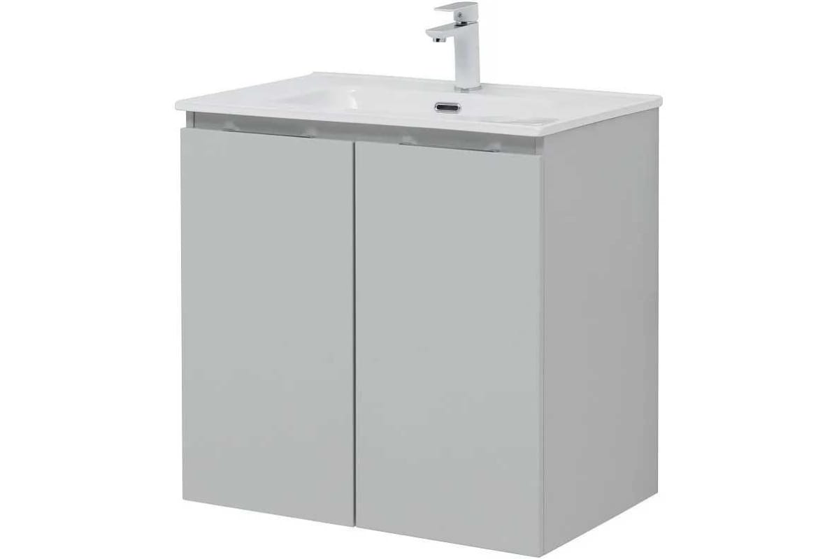 Приобрести aquanet тумба с раковиной алвита new 70 см, 2 дверцы, серый
