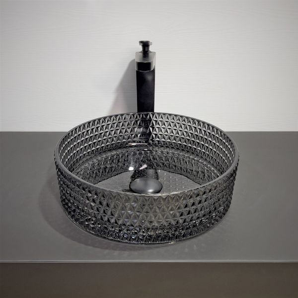 Приобрести comforty раковина накладная gl03 36х44 смстеклянная