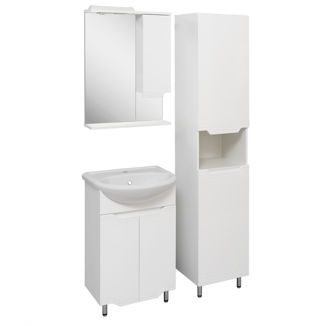 Приобрести aqua de marco зеркало-шкаф viktoria 55 см, правое, белый 1055cvic/r