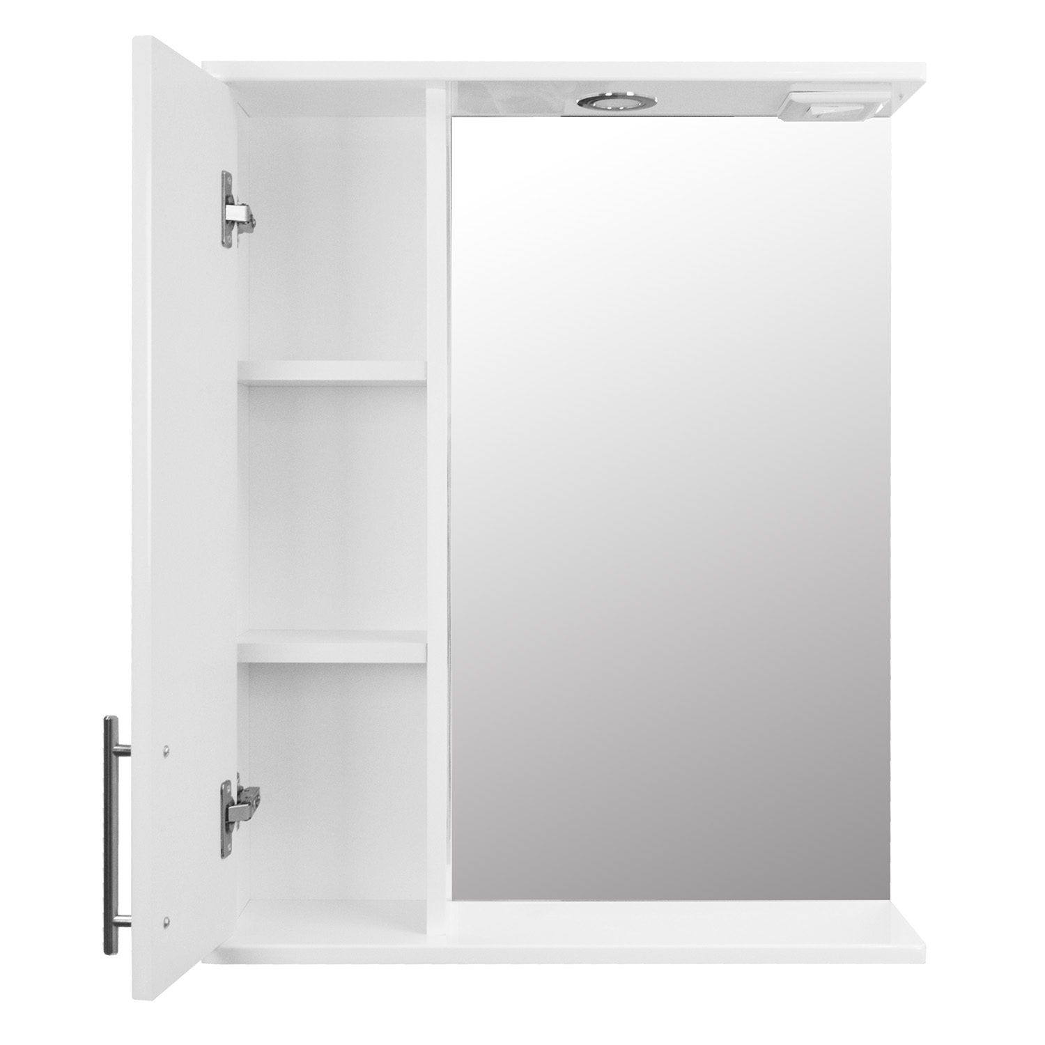 Приобрести loranto зеркало-шкаф karina 60 60х74,5 см, с подсветкой, левостороннее, белое (cs00086508)