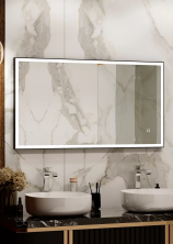 Continent Зеркало с подсветкой Solid Black 110х60 см, черное