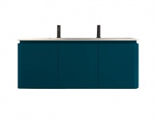 CEZARES Тумба подвесная с раковиной STYLUS 140х55см, голубая