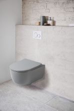 Vincea Унитаз подвесной Evo, ультратонкое сиденье, микролифт, серый матовый VT1-34SMG