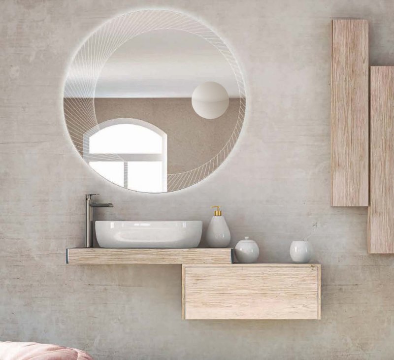 Приобрести cezares зеркало 100х100см, led подсветка, увеличительное зеркало 45011