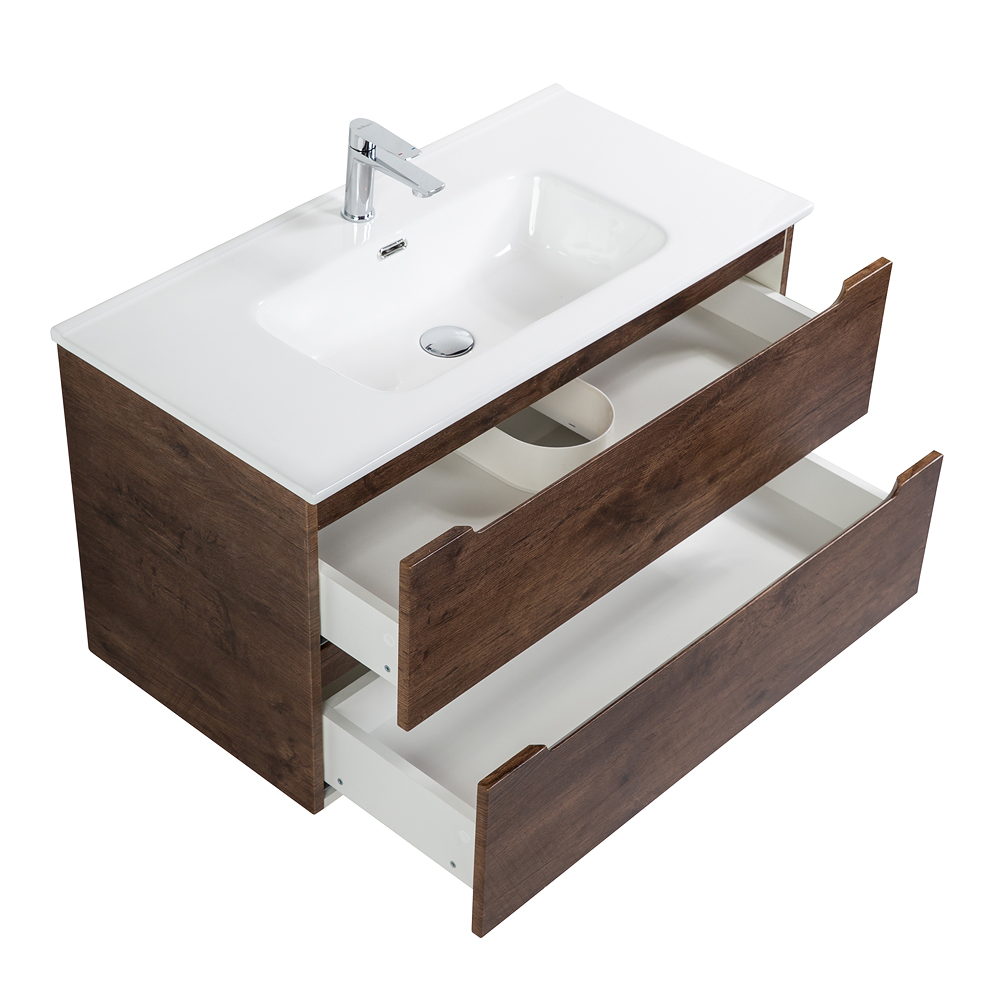 Приобрести belbagno тумба с раковиной etna 100 см, подвесная rovere moro, белая раковина