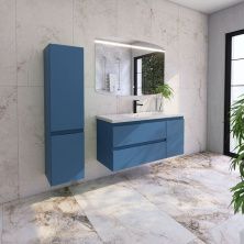 Caprigo Тумба с раковиной FORTE-Smalty 120 см, правая, синяя, эмаль